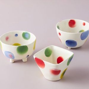 Anthropologie Tilda Bowl Set of 3  NWT